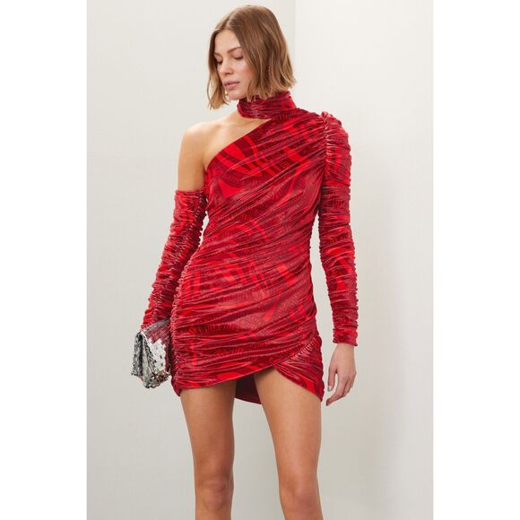ALIÉTTE Cold Shoulder Mini Dress US LARGE $1195 - Picture 1 of 4